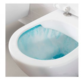 Унітаз підвісний укорочений з кришкою Villeroy & Boch ViCare для інвалідів безободковий AntiBac 4695R0T1+9M67S1T1