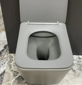 Унітаз підвісний VBI Caprera 36х50,5 см із сидінням кераміка сірий матовий VBI-020303