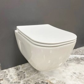 Унитаз подвесной VBI LIDO 50х37 см безободковый с крышкой soft-close керамика белый VBI-020500