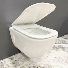 Унитаз подвесной VBI LIDO 50х37 см безободковый с крышкой soft-close керамика белый VBI-020500