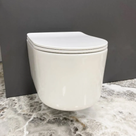 Унитаз подвесной VBI TINO 49х36 см безободковый с крышкой soft-close керамика белый VBI-020600