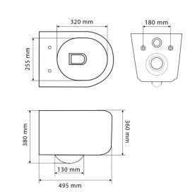 Підвісний унітаз VBI Torcello 36х49,5 см з сидінням кераміка білий VBI-020800