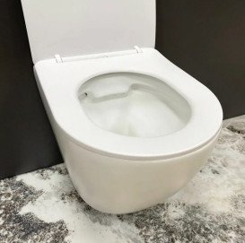 Унитаз подвесной VBI Vulcano 36х48,5 см с сиденьем керамика белый матовый VBI-020415