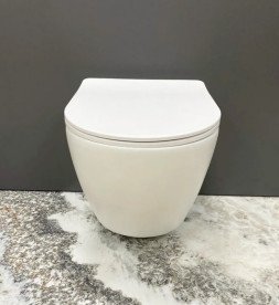 Унитаз подвесной VBI Vulcano 36х48,5 см с сиденьем керамика белый матовый VBI-020415