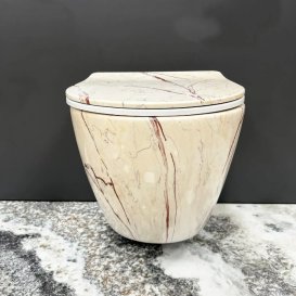 Унітаз підвісний VBI VULCANO 48х36 см безободковий з кришкою soft-close кераміка онікс VBI-020407