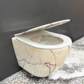 Унітаз підвісний VBI VULCANO 48х36 см безободковий з кришкою soft-close кераміка онікс VBI-020407