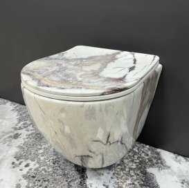 Унітаз підвісний VBI VULCANO 48х36 см безободковий з кришкою soft-close кераміка пісочний VBI-020404