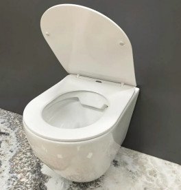 Унітаз підвісний VBI Vulcano M 36х55 см із сидінням кераміка білий VBI-020420