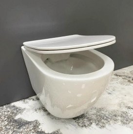 Унітаз підвісний VBI Vulcano M 36х55 см із сидінням кераміка білий VBI-020420