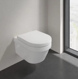 Унитаз подвесной Villeroy & Boch Architectura 37х53 см санитарная керамика CeramicPlus альпийский белый 5684R0R1