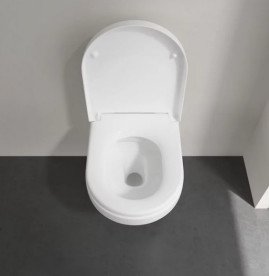 Унитаз подвесной Villeroy & Boch Architectura 37х53 см с крышкой санитарная керамика альпийский белый 5684HR01