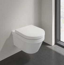 Унитаз подвесной Villeroy & Boch Architectura 37х53 см с крышкой санитарная керамика альпийский белый 4694HR01