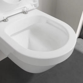 Унитаз подвесной Villeroy & Boch Architectura 37х53 см с крышкой санитарная керамика CeramicPlus альпийский белый 4694HRR1