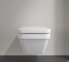 Унитаз подвесной Villeroy & Boch Architectura 37х53 см с крышкой санитарная керамика CeramicPlus альпийский белый 5685HRR1