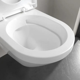 Унитаз подвесной Villeroy & Boch Architectura 37х53 см с крышкой санитарная керамика альпийский белый 5684CL01