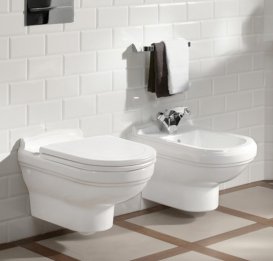 Унітаз підвісний Villeroy & Boch колекція Hommage 6661B0R1 + Сидіння 8809S1R1