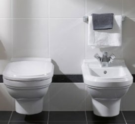 Унітаз підвісний Villeroy & Boch колекція Hommage 6661B0R1 + Сидіння 8809S1R1