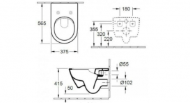 Унитаз подвесной Villeroy&Boch Directflush Subway 2.0 5614R001 + Сиденье 9M68S101