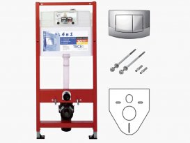 Унитаз подвесной Villeroy&Boch коллекция Subway 2.0 56001001+9M78S101 + Комплект 4 в 1 TeceBase 9400005