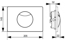 Унітаз підвісний Villeroy & Boch O.Novo 5688H101 укорочений + Сидіння + Інсталяція ViConnect 92246100 + Кнопка змиву 92248561