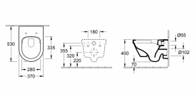 Унітаз підвісний Villeroy & Boch колекція Architectura 4694R001+ Сидіння SlimSeat 9M70S101