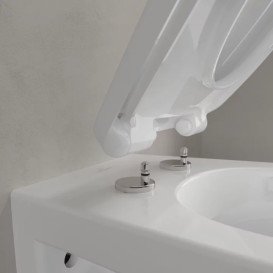 Унитаз подвесной Villeroy & Boch O.Novo 36х54 см санитарная керамика CeramicPlus альпийский белый 7682R0R1