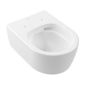 Унитаз подвесной Villeroy & Boch Skyla 37х53 см с крышкой санитарная керамика CeramicPlus альпийский белый 5656CLR1