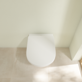 Унитаз подвесной Villeroy & Boch Subway 2.0 XL 41х58 см с сидением санитарная керамика альпийский белый 4609R001P