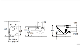 Унітаз підвісний Villeroy & Boch Subway 3.0 37х56 см санітарна кераміка TwistFlush AntiBac білий альпійський 4670T0T2