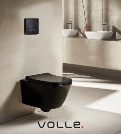 Унітаз підвісний Volle Solo Rimless 35,5х51 см кераміка матовий чорний 13-55-111Black