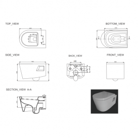 Унітаз Primera Grand підвісний Clear Pro з швидкознімною кришкою білий 8220022