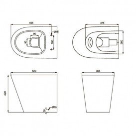 Унітаз Primera Topic підлоговий з кришкою soft close білий 8590020 TOPIC
