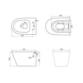 Унитаз Primera Topic подвесной Clear Pro с быстросъемной крышкой белый 8320020