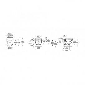 Унітаз Roca Meridian Rimless Compacto белый A346244000