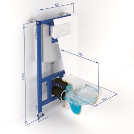 Унітаз із системою інсталяції Villeroy & Boch O.Novo ViConnect з клавішею та кришкою альпійський білий 5660D201