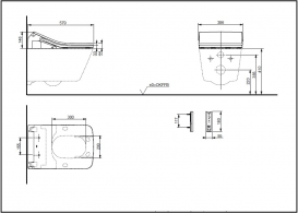 Унітаз TOTO RX підвісний без сидіння кераміка білий CW522EY