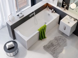 Универсальная фронтальная панель для прямоугольной ванны Kolo Uni 2 180 см МДФ белый PWP2382000