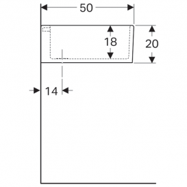 Універсальна раковина Geberit Publica з переливом вогнетривка глина білий 361370000