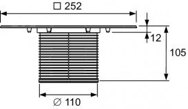 Універсальний подовжувач для душового трапа Tece Tecedrainpoint S з фланцем Seal System без решітки 3660005