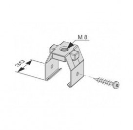Установчий елемент з різьбленням М8 TECE Teceprofil нержавіюча сталь 9040004