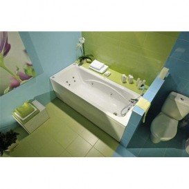 Ванна аеро- та гідромасажна акрилова прямокутна PoolSpa Klio 160х70 система Titanium білий PHP6610STTC0000