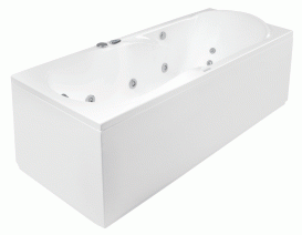 Ванна аеро- та гідромасажна акрилова прямокутна PoolSpa Muza 160х70 система Titanium білий PHPD610STTC0000