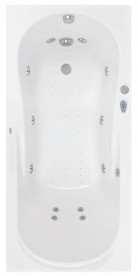 Ванна аэро- и гидромассажная акриловая прямоугольная PoolSpa Muza 170х70 система Titanium белый PHPD710STTC0000