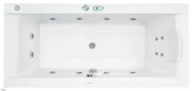 Ванна аеро- та гідромасажна акрилова прямокутна PoolSpa Windsor 190х85 система Smart 2+ білий PHPNN10ST2C1960