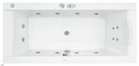 Ванна аеро- та гідромасажна акрилова прямокутна PoolSpa Windsor 190х85 система Smart 2+ білий PHPNN10ST2C1960
