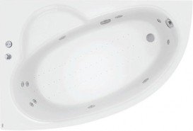 Ванна аэро- и гидромассажная акриловая PoolSpa Klio Asym 150х100 L левая система Smart 2 белый PHAC210ST2C0000
