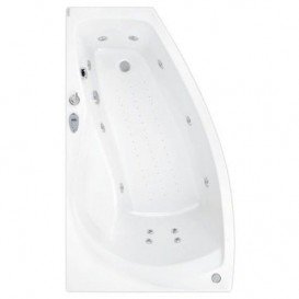 Ванна аэро- и гидромассажная акриловая PoolSpa Nicole 150х90 L левая система Smart 2 белый PHANM10ST2C0000
