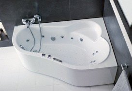 Ванна аэро- и гидромассажная акриловая PoolSpa Leda 160х100 R правая система Titanium белый PHAH510STTC0000