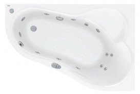 Ванна аэро- и гидромассажная акриловая PoolSpa Leda 160х100 R правая система Titanium белый PHAH510STTC0000