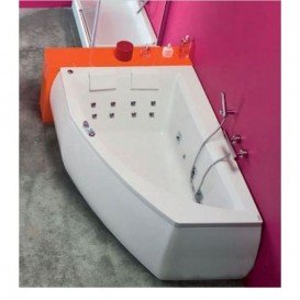 Ванна аэро- и гидромассажная акриловая PoolSpa Aquamarina 175х120 L левая система Smart 2 + белый PHAJ810ST2C1960